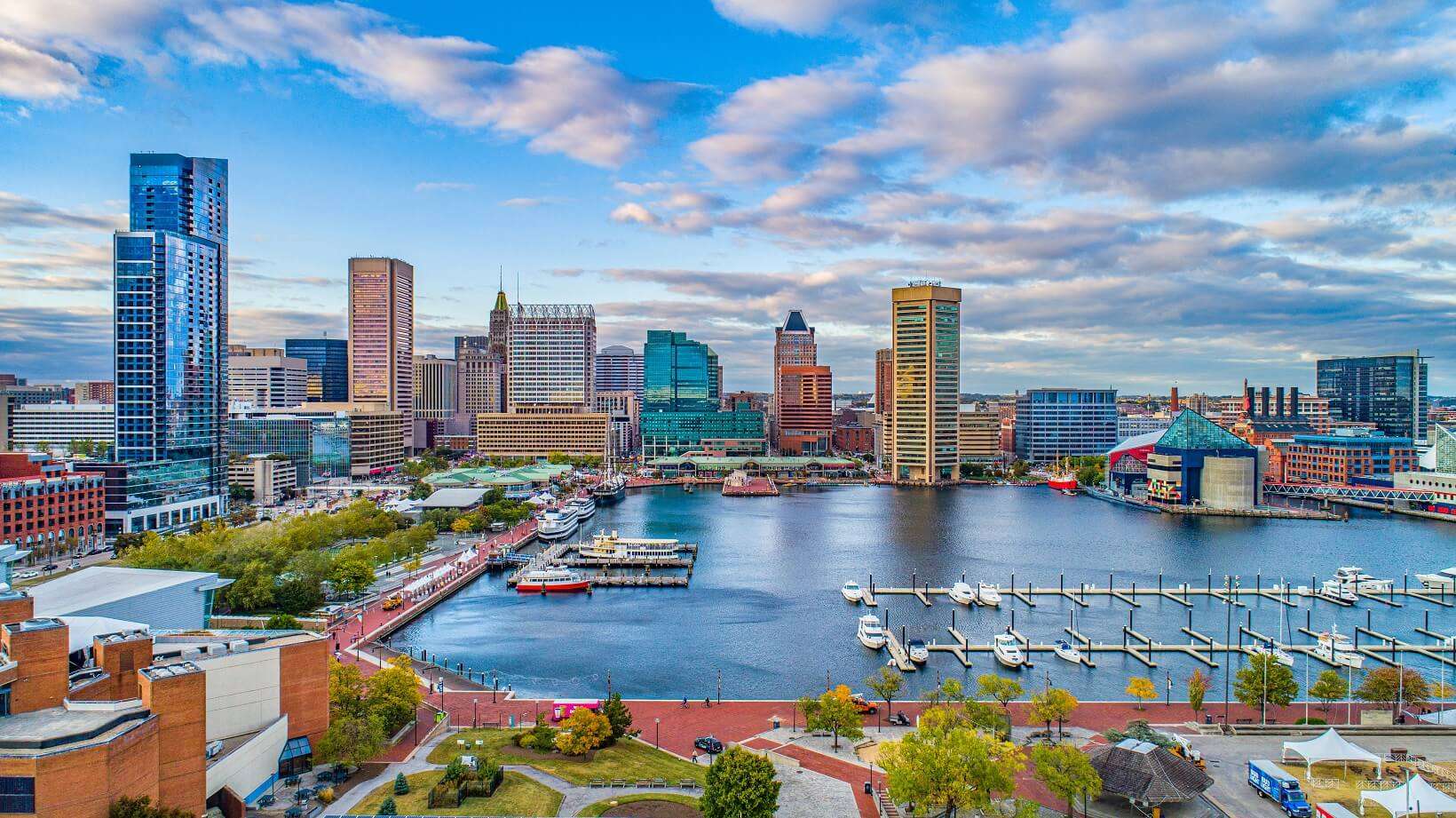 inner harbor in Baltimore, MD.